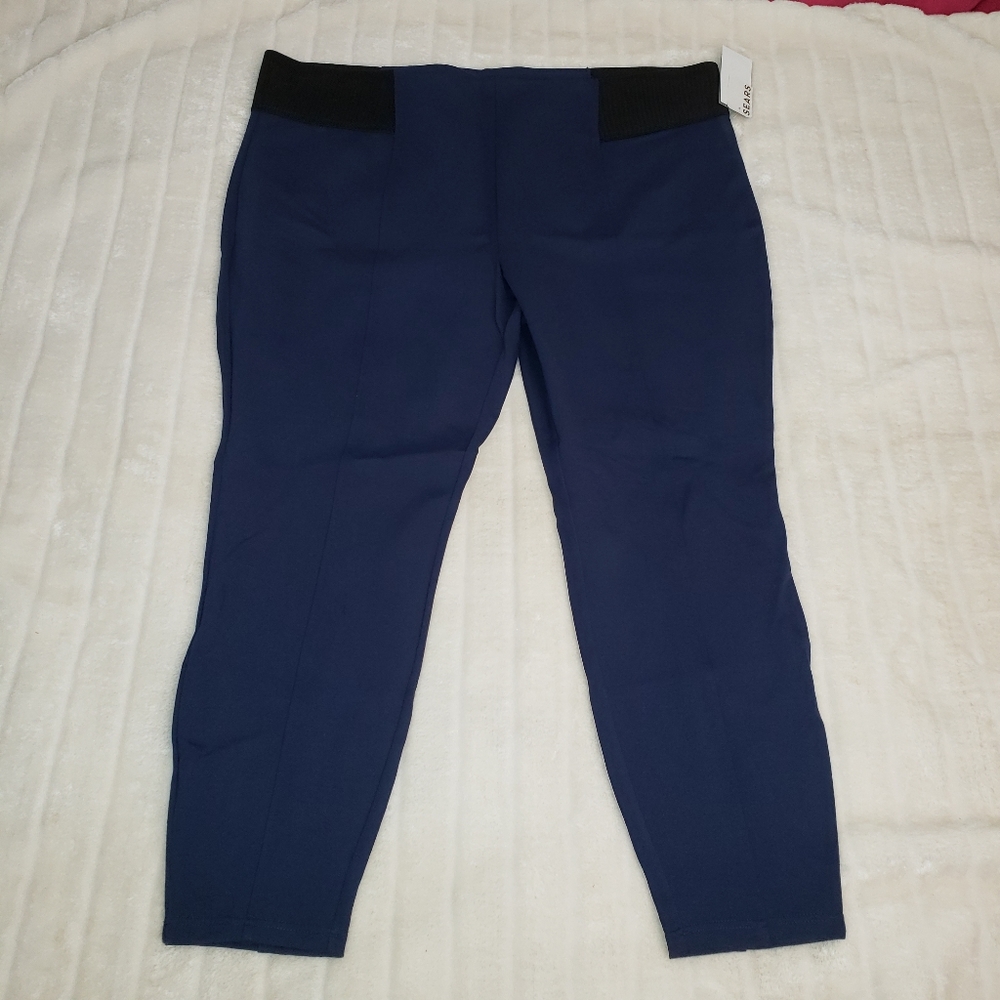 Sears Blue Wide Waistband Pants Sz 3X - Picture 4 of 14